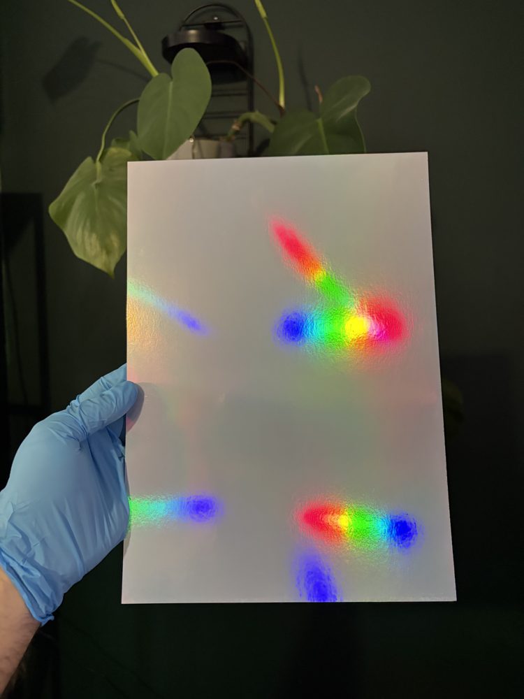Rainbow Holo cardstock sheet
